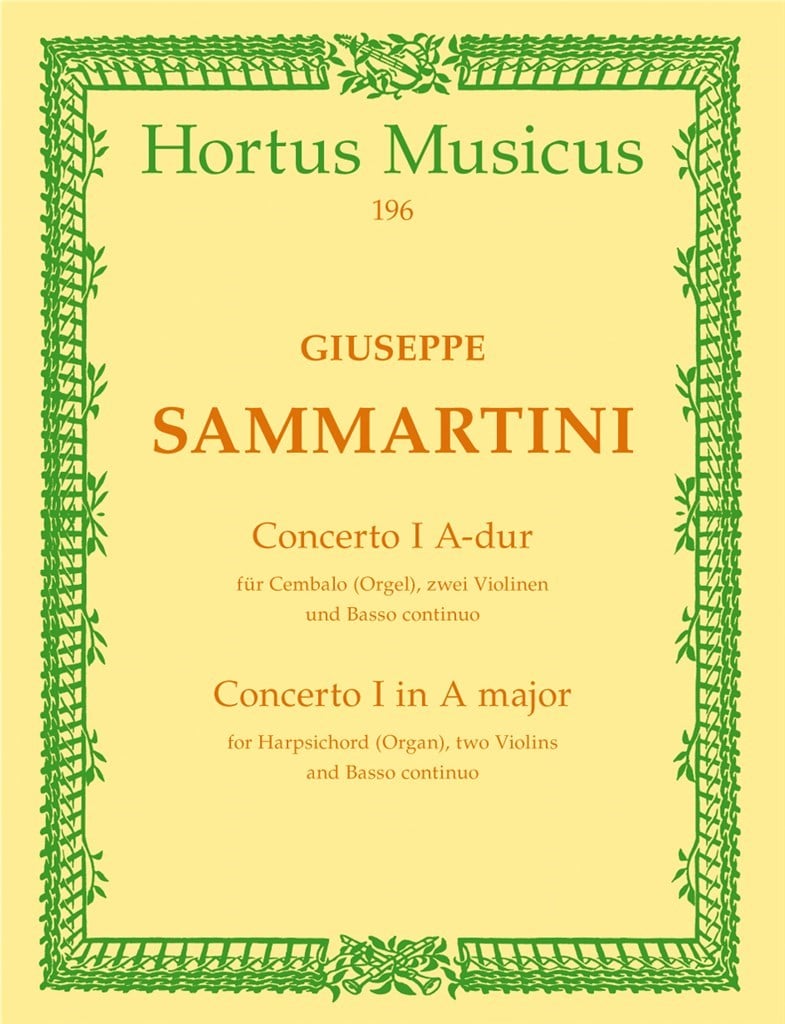 Concerto 1 Amaj Cembalo Score & parts